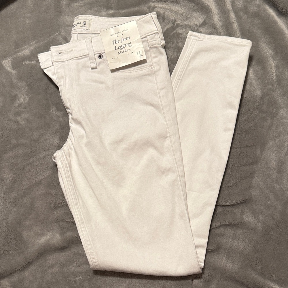 Abercrombie & Fitch Women's White Jeggings